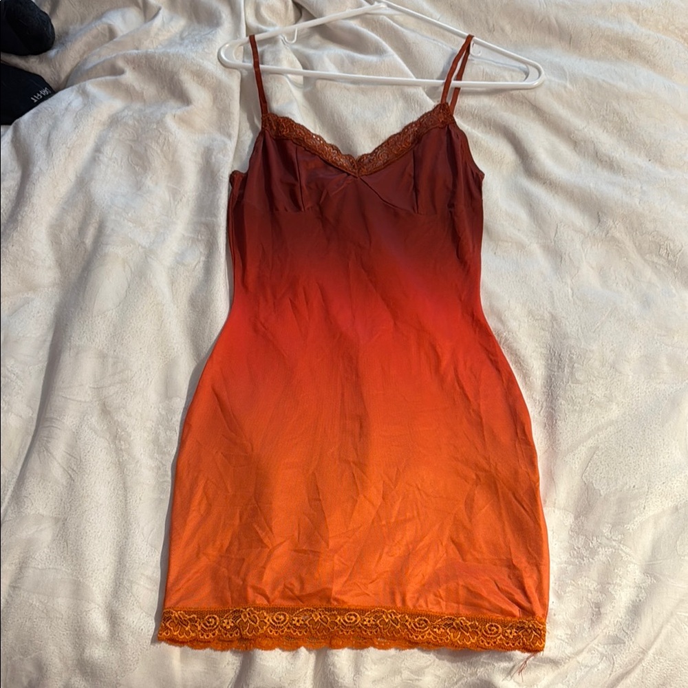 Urban Outfitters Orange Ombre Mini Dress